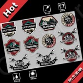 饰防水个性 摩托车反光贴纸改装 ADV复古边箱贴花装 创意划痕贴画