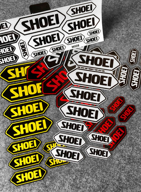 反光SHOEI贴纸 头盔贴花 摩托车镜片贴花MOTO GP赛车装饰配件版画