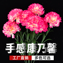 饰花母亲节礼物 康乃馨仿真花束客厅假花餐桌摆件插花绢花塑料花装