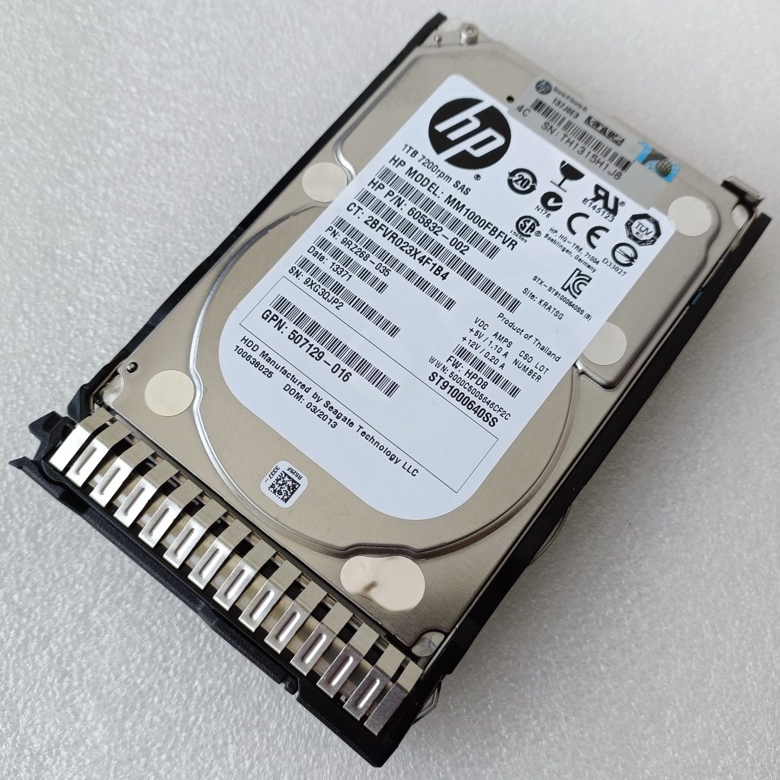 HP 652749-B21 507129-016 ST91000640SS 1TB 7.2K SAS G8 硬盘