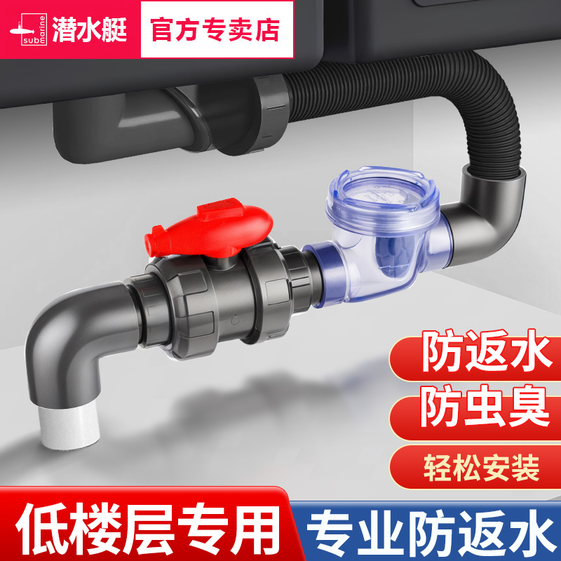 潜水艇75管下水道防反水止逆阀