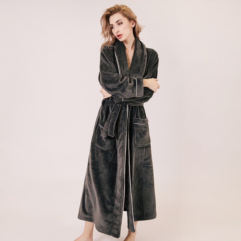 秋冬款法兰绒睡袍女冬季加绒加厚加长款珊瑚绒浴袍男情侣睡袍睡衣在类目 女士内衣/男士内衣/家居服, 睡袍/浴袍中 - 来自Buy2taobao.com提供专业的淘宝代购服务