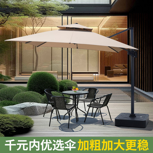 5年防褪色伞布，82mm铝合金立杆，专利底座