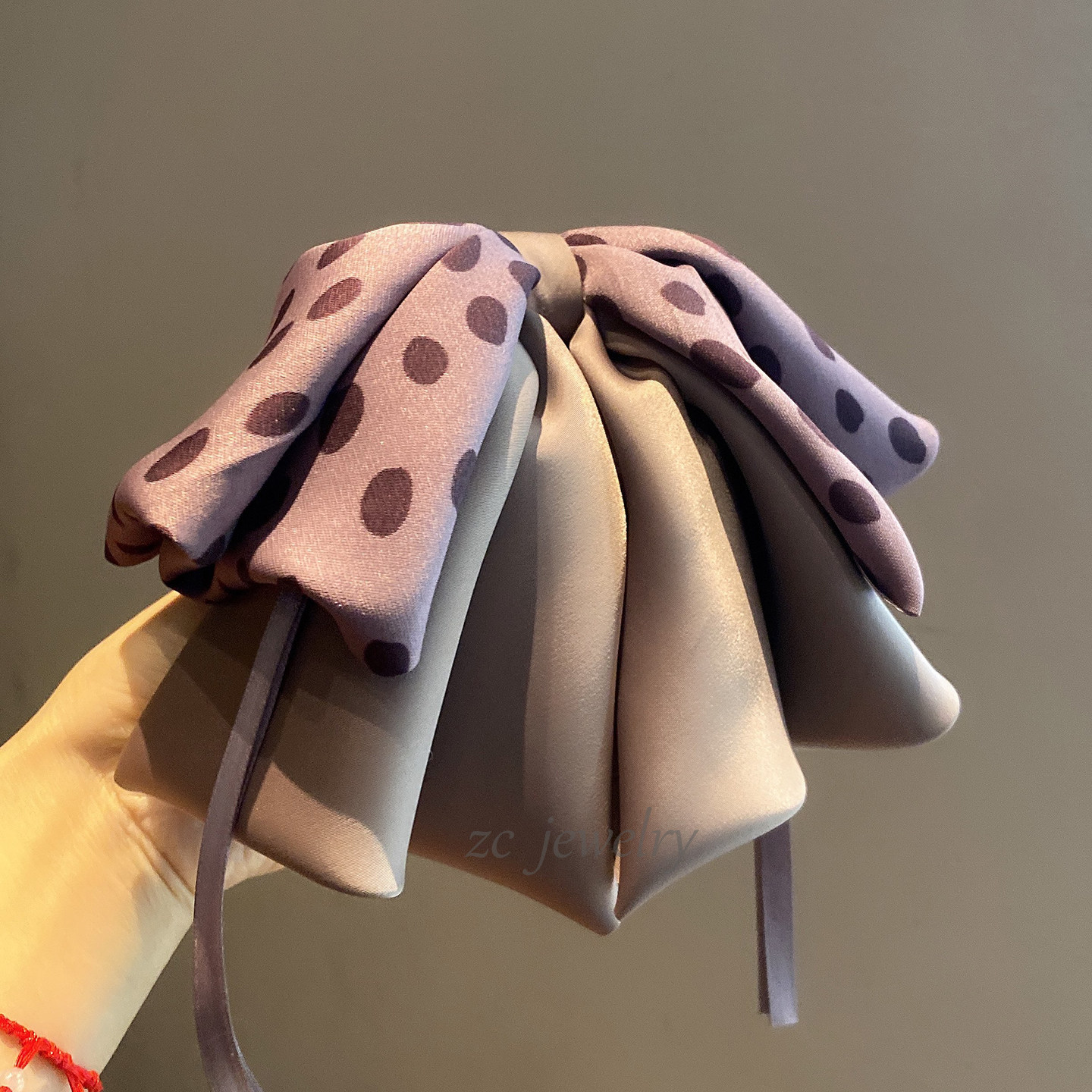 高级感优雅紫色缎面波点蝴蝶结多层高马尾夹女气质精致后脑勺发卡,饰品/流行首饰/时尚饰品新,发饰,淘宝优惠券,粉丝福利购,淘宝优惠卷