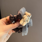 韩版 东大门甜美卡通小熊蝴蝶结皮筋女精致小巧高弹少女丸子扎头绳