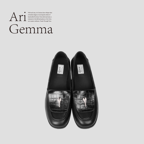 Ari Gemma丨原创设计 里斯本·翻折肌理感钥匙复古百搭乐福鞋女