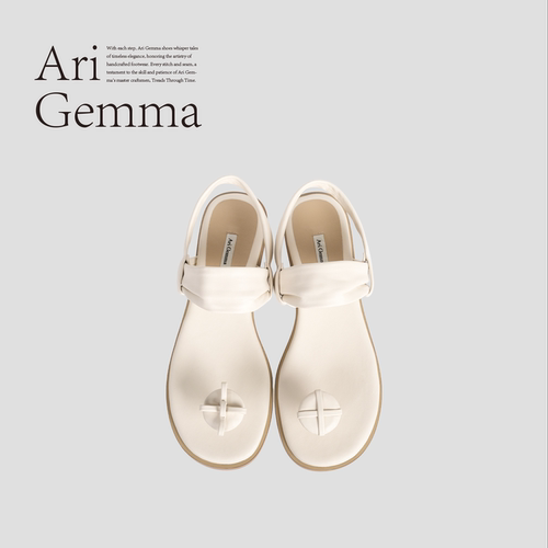 Ari Gemma｜Button·羊皮柔软手工十字扣精致气质手工凉鞋