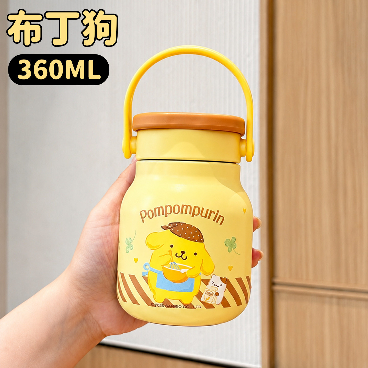 不锈钢小肚杯三丽鸥保温杯高颜值女学生便携提手卡通可爱桌面水杯