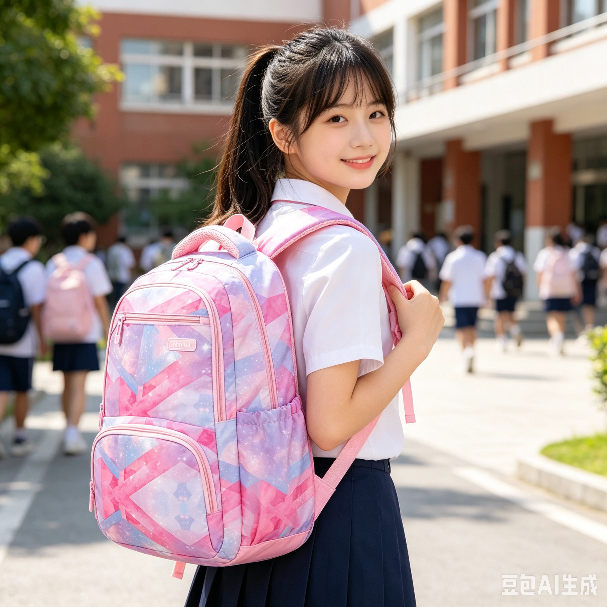 跨境自然鱼新品时尚中小学生书包男孩女童4-6年级双肩包印字经典