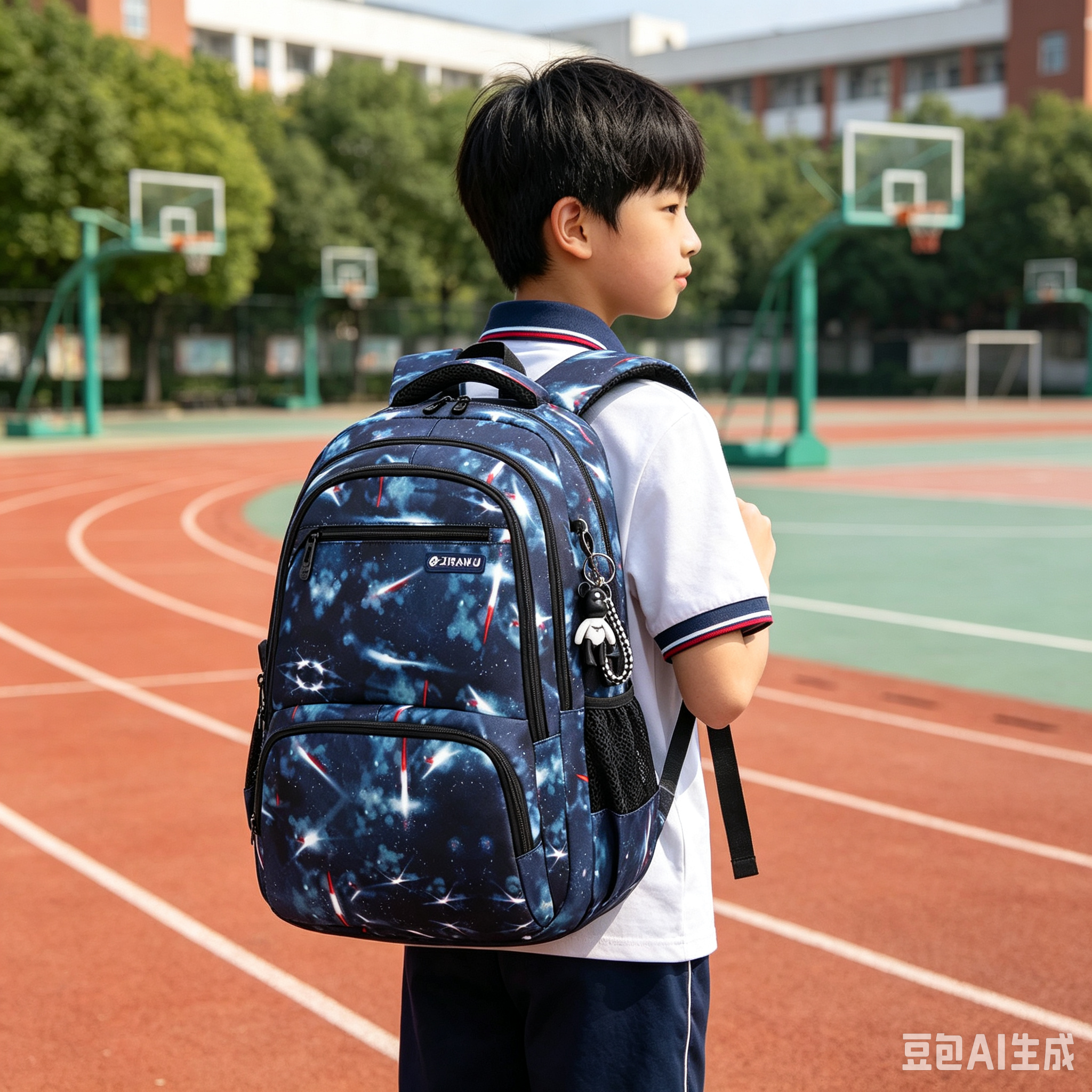 跨境自然鱼新品时尚中小学生书包男孩女童4-6年级双肩包印字经典