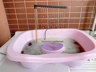 平躺式泡头盆水循环小水泵侧柏叶洗头泡头神器冲洗头发养发水家用