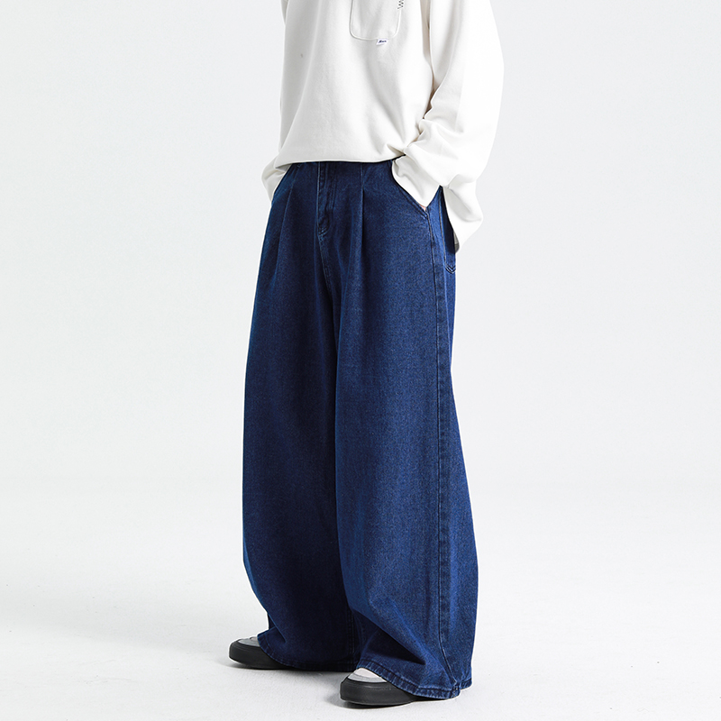 美式oversize宽松垂感廓形牛仔裤