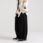 裤 高街复古阔腿灯笼裤 九分工装 男潮流oversize宽松大码 垂感休闲裤