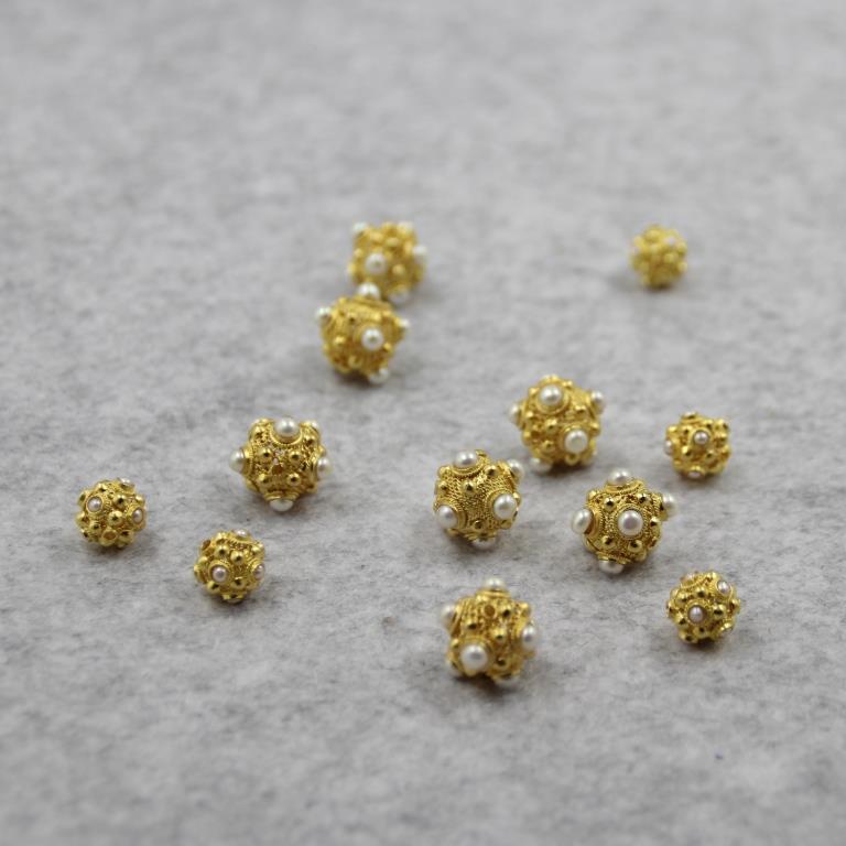 diy镀金镶嵌蜻蜓眼配饰散珠新品