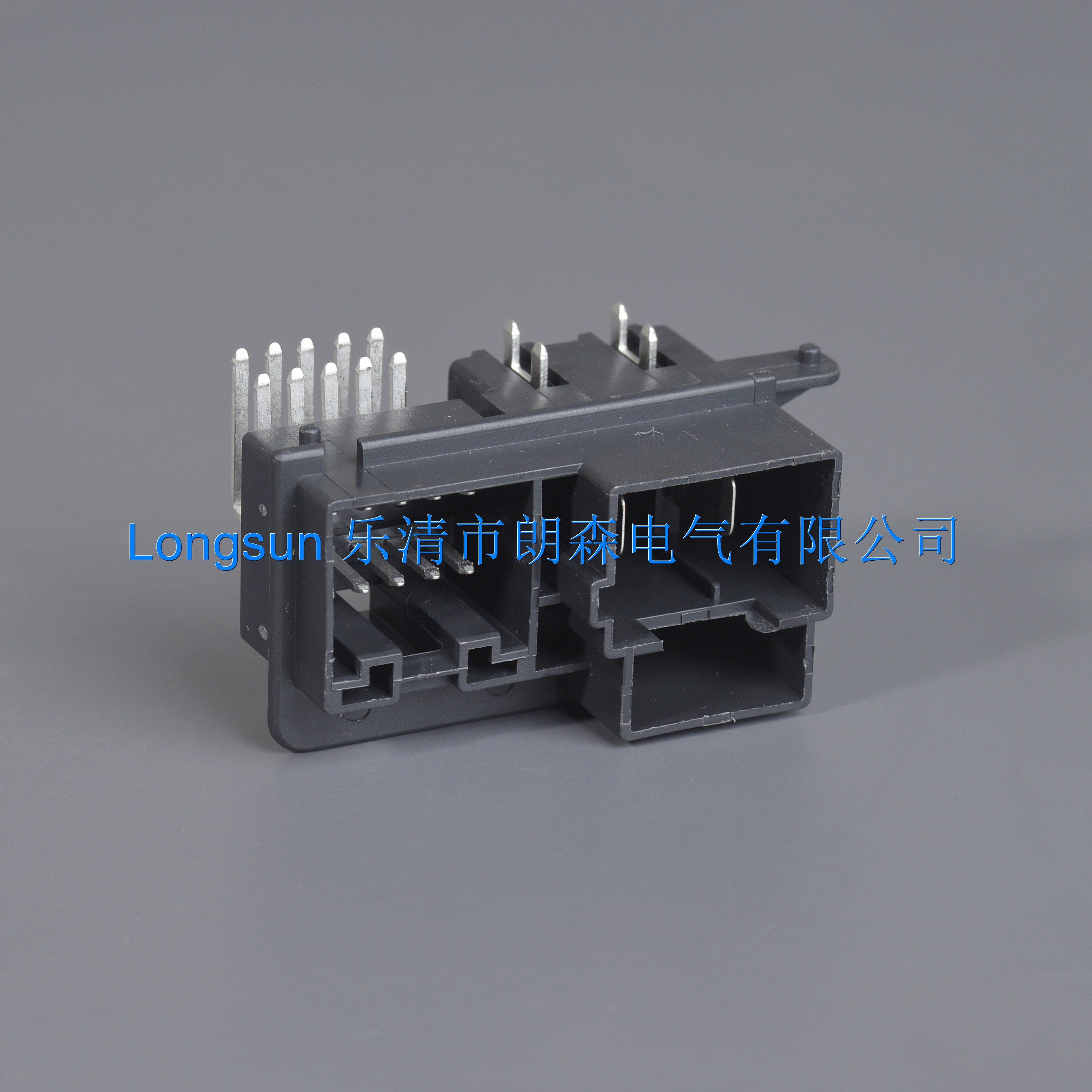 朗森国产汽车pcb板端针座11501-12aw-2 12孔弯针连接器