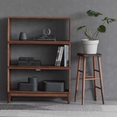 北欧实木矮书柜自由组合落地格子柜日式 简约书架置物架轻奢储物柜