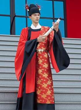 曹县汉服明朝进士服宋制襕衫男女款大学毕业文人学士新中式状元服
