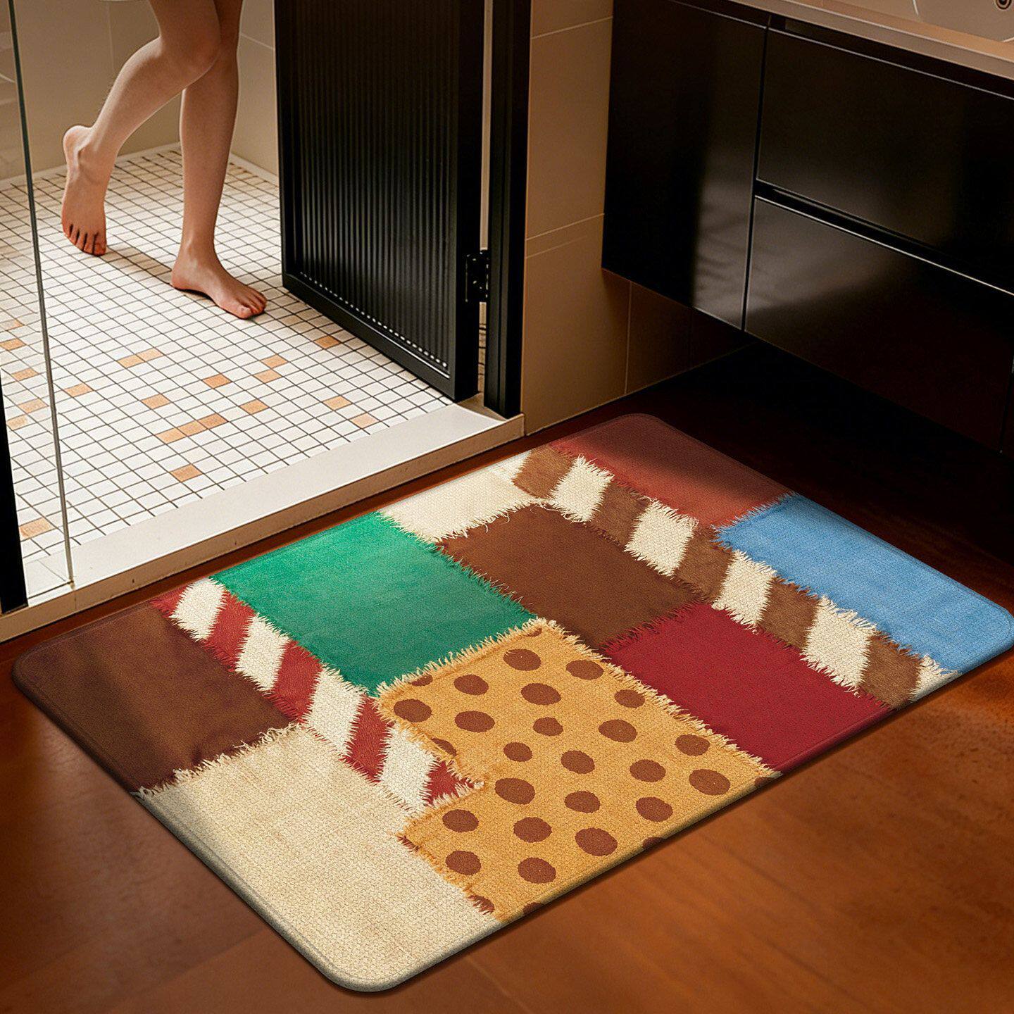 美式复古地垫硅藻泥浴室吸水脚垫家用防滑垫子卫生间厕所2026新款