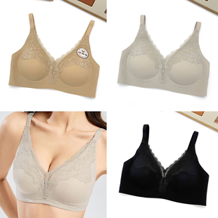 至爱感觉B52小胸薄杯聚拢内衣女不空杯果冻胶收副乳性感蕾丝文胸