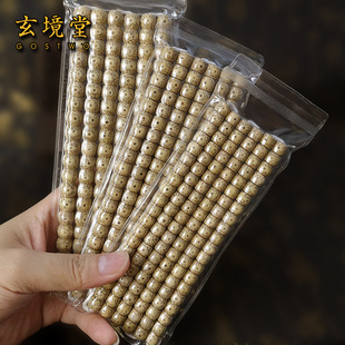 10mm黄籽 海南原生态星月菩提藏式 直切桶珠手串108颗男女手链8