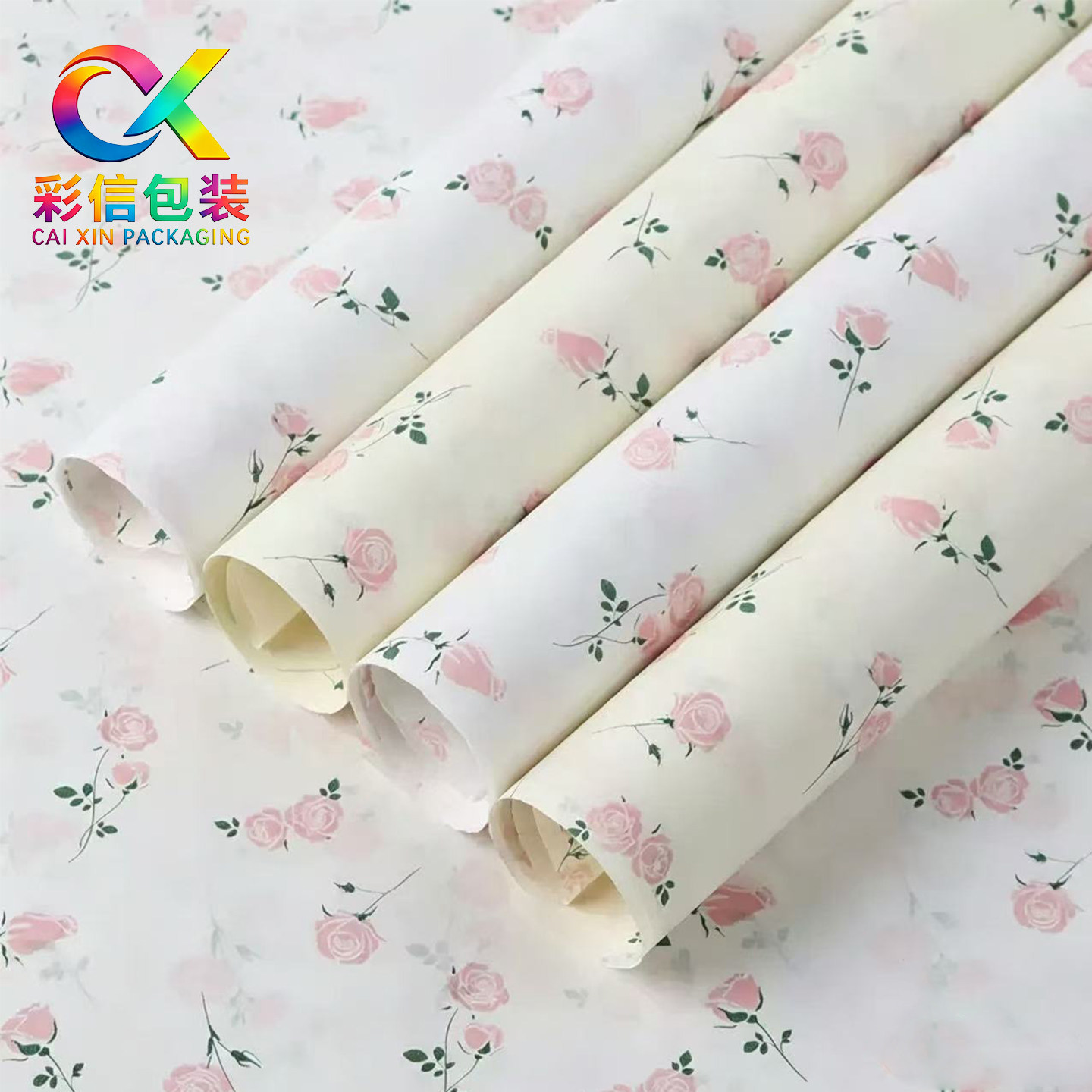 加厚印花雪梨纸鲜花包装纸
