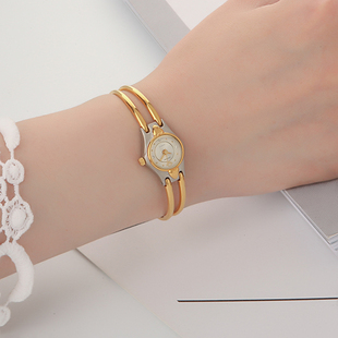 海达手表间金方形圆形简约刻度大气手镯手链石英女表库存全新