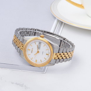 海达经典中老年精钢白盘日历手动机械男表简约大气库存全新