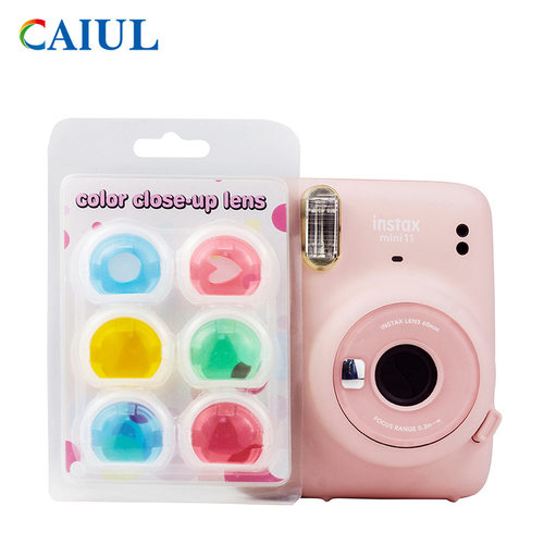 mini11相机滤镜摄镜小清新六色滤镜套装全色镜instax镜头配件