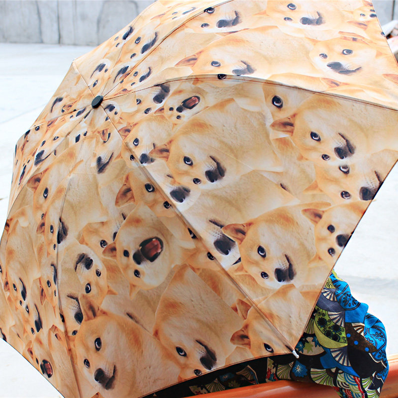 王牌对王牌沈腾同款神烦狗伞   doge伞 柴犬伞  精神污染雨伞