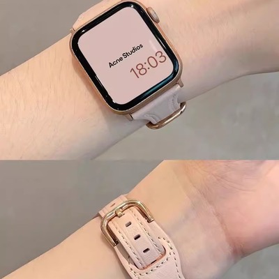 适用oppowatch3se手表表带真皮X2mini腕带细款4pro小蛮腰软女生