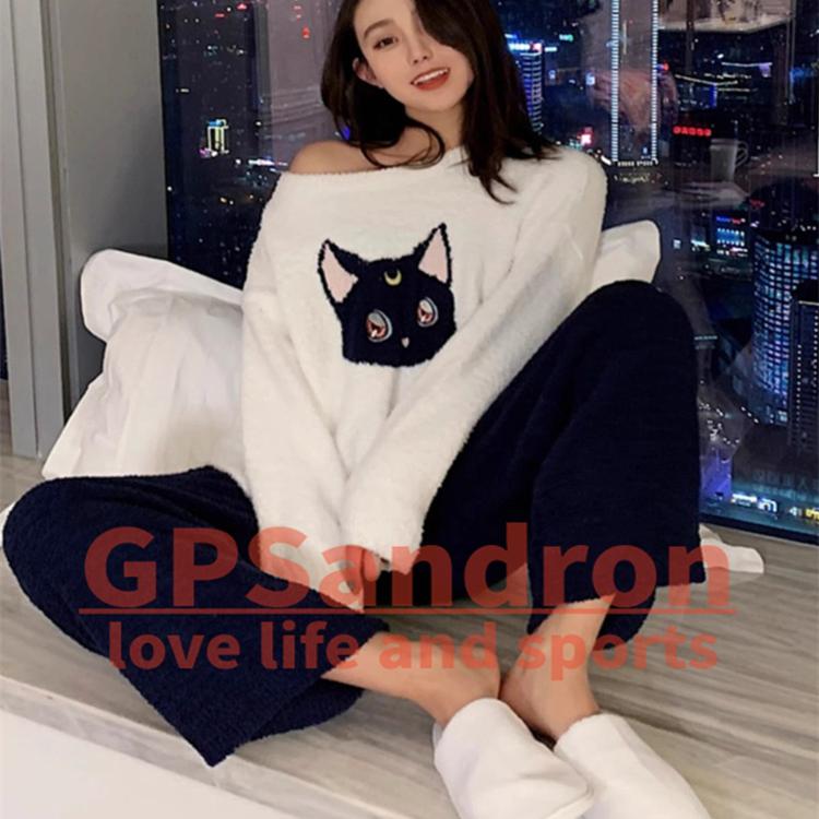 日本gp可爱露娜猫软绵睡衣女