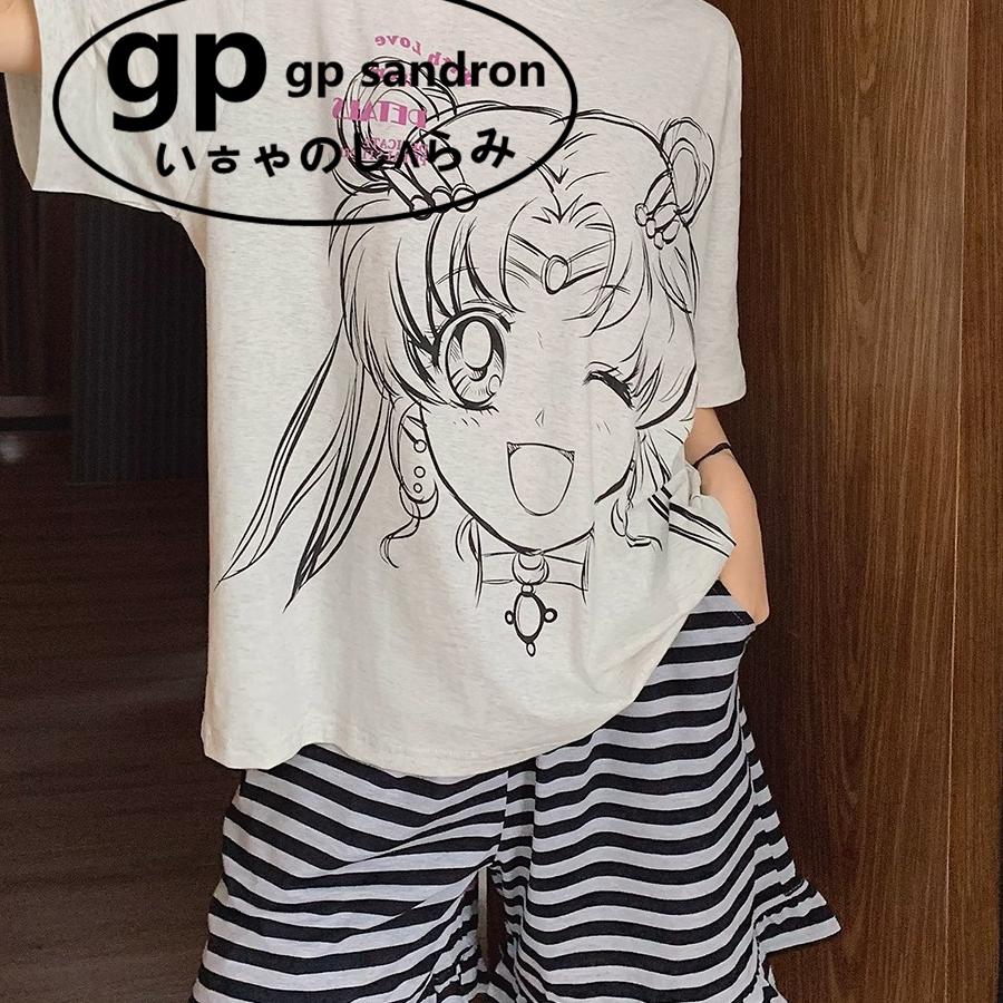日本gp美少女短袖短裤纯棉睡衣女