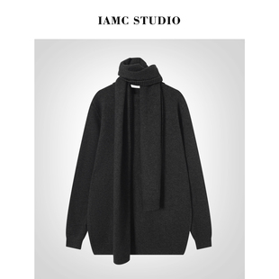 IAMCPLUS 围巾两件套毛衣裙 2025AW
