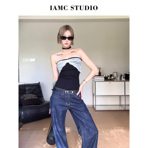 IAMCPLUS 2026SS 撞色蝴蝶结抹胸