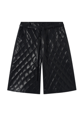 IAMCPLUS 2025AW 菱格皮pu中裤