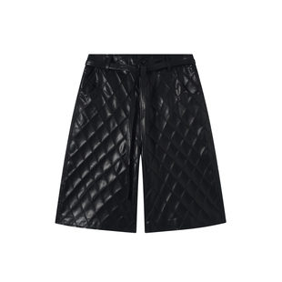 菱格皮pu中裤 IAMCPLUS 2025AW