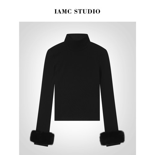 IAMCPLUS 2025AW 袖口毛毛上衣