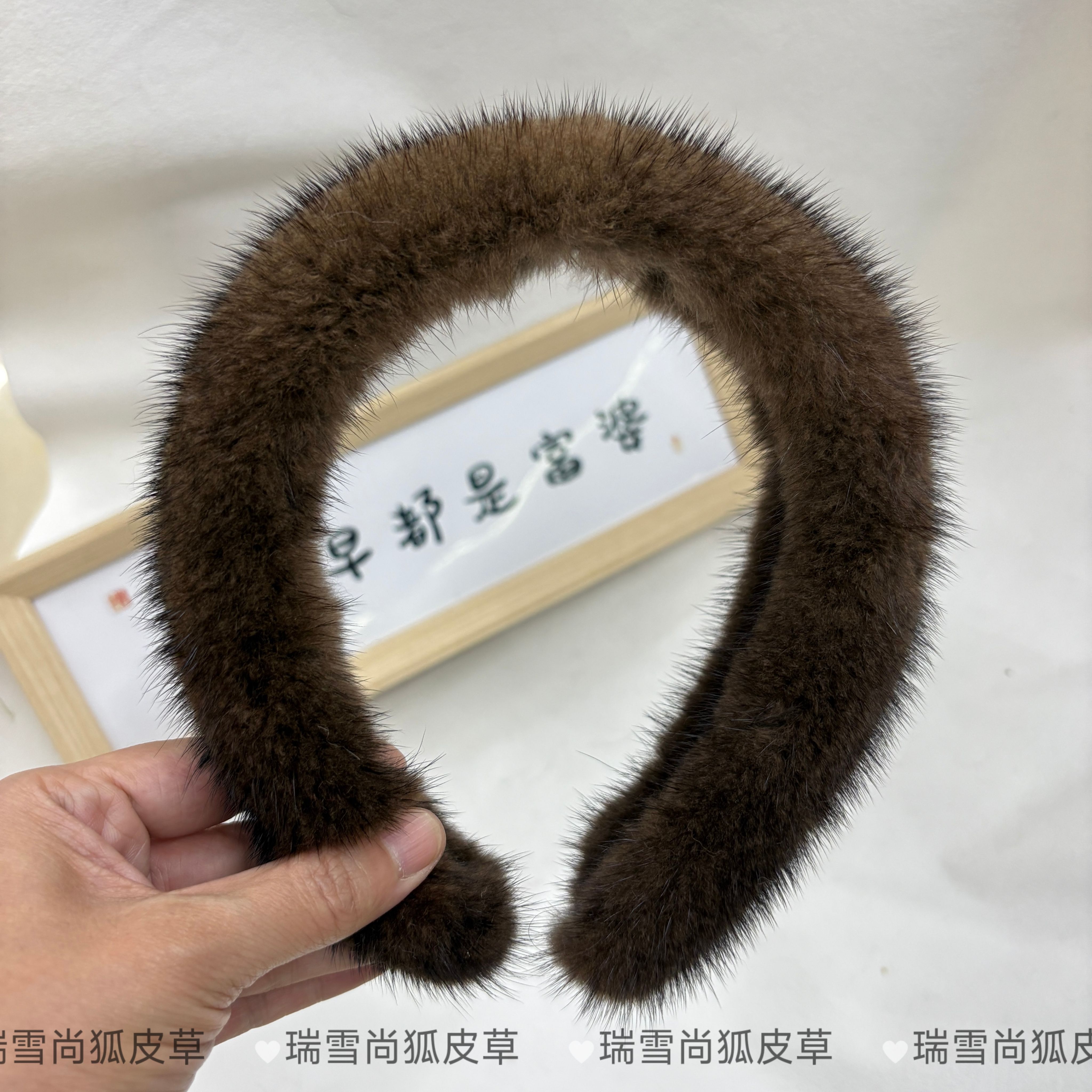 真皮草新款水貂毛毛头箍发箍