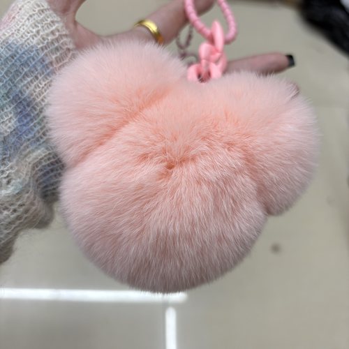 真皮草獭兔毛可爱个性包钥匙挂饰