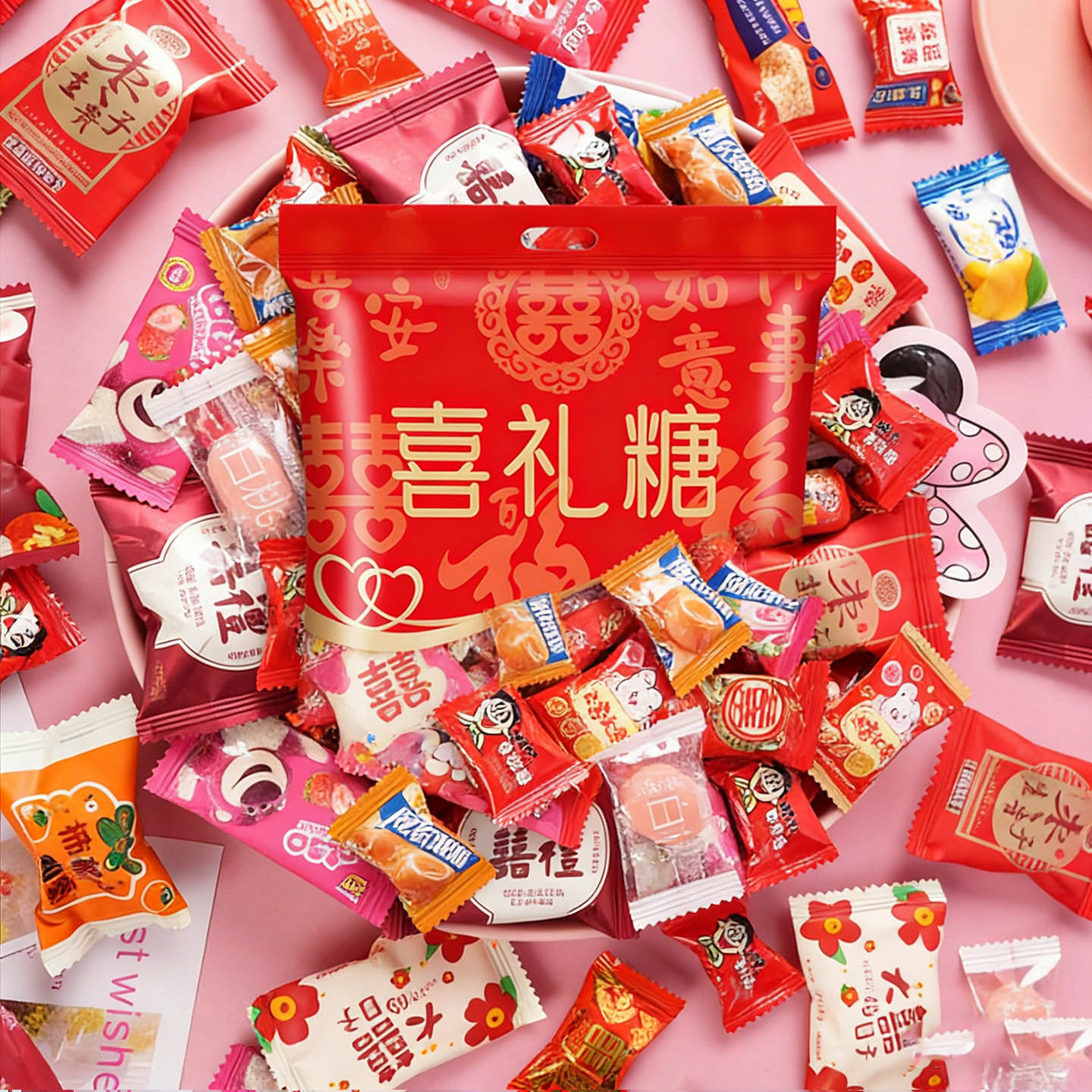 高端混合喜糖礼袋装5斤