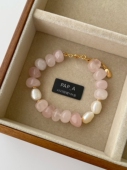 PAPA·粉晶不规则串珠手链 3cm
