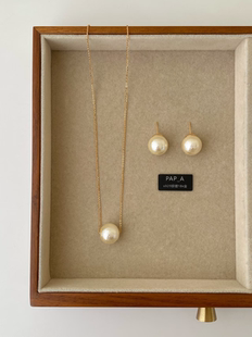 PAP_A·超轻棉花珍珠通勤百搭气质项链耳钉