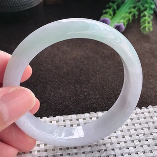 13.6 缅甸A货翡翠57 8.1老坑冰润水灵手镯宽边玉手镯 假一赔十