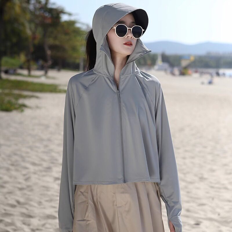 轻薄透气防晒衣女夏季薄款2025新款冰丝长袖外套女抗UV防晒服