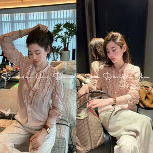 樱花千层 时髦洋气减龄 时尚 衬衫 L桂55881 百搭透气长袖