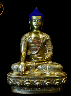 台湾纯铜鎏金密宗摆件佛像