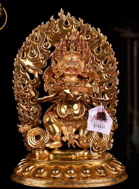 象瑞阁紫铜鎏金保平安藏密佛龛