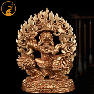 象瑞阁 铜尼泊尔手工丹坚单坚护法宁玛派巴单肩护法护法佛像