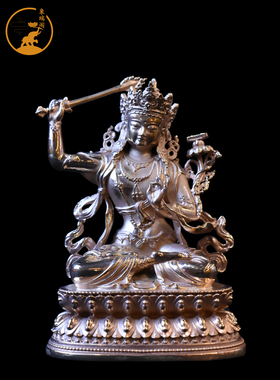 文殊菩萨纯铜摆件密宗居家佛像