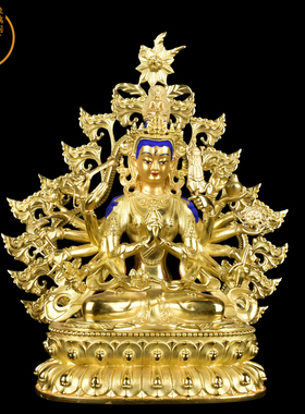 纯铜菩萨摆件密宗供奉准提佛母